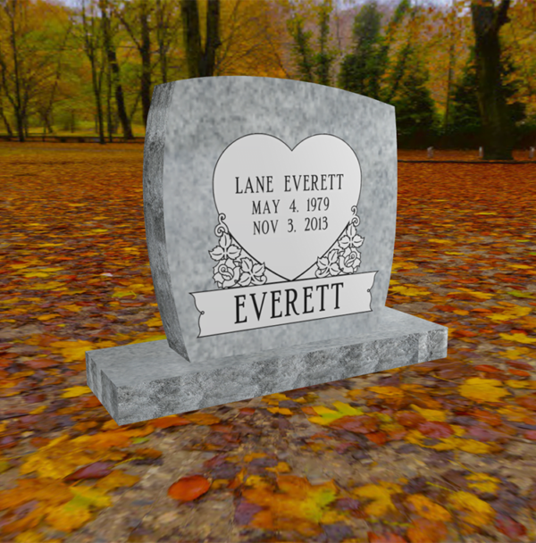 Upright Slope Headstone - 28" x 28"